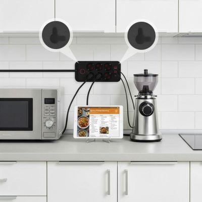 8. MACLEAN Steckdosenleiste, Verlängerungskabel mit 6 Steckdosen + 4 USB-Anschlüssen, 110–240 V Wechselstrom, 50/60 Hz, max. 2,1 A, 2500 W, 1,5 m, Schwarz, MCE389 B