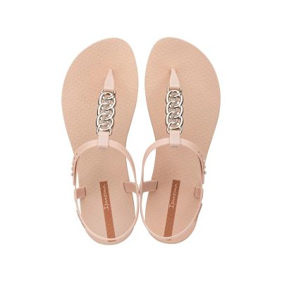 6. Ipanema Sandal Class Damen Flip-Flop Sandalen, Hellbeige mit Gold