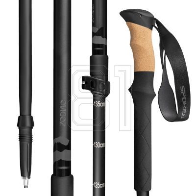 5. Spokey Zodiac Trekkingstöcke 105-135 cm dreiteilig SPK-944817