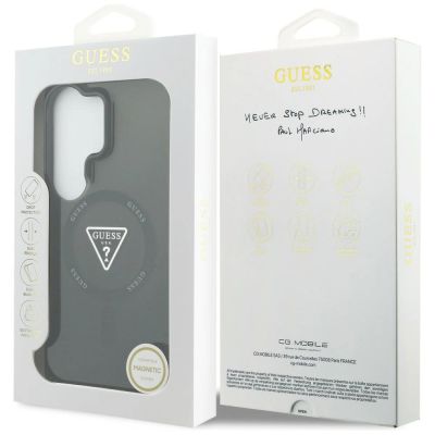 8. Guess IML Gradient Triangle MagSafe Hülle für Samsung Galaxy S26 Ultra - Schwarz