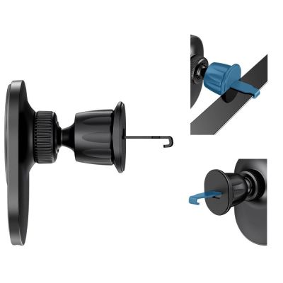 6. Tech-Protect MM15W-V1 Autotelefonhalter mit MagSafe 15W induktivem Ladegerät für Cockpit / Lüftungsschlitze – Schwarz