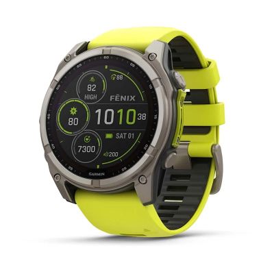 Garmin Fenix 8 Solar Sapphire Titanium Amp Yellow/Graphite Uhr