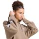 4. Damen-Sweatshirt adidas Essentials 3-Stripes French Terry Quarter-Zip beige KF8315