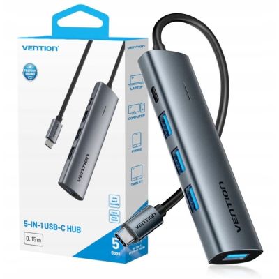 5-in-1-Hub mit USB-C 3.0 und 0,15 m Belüftung