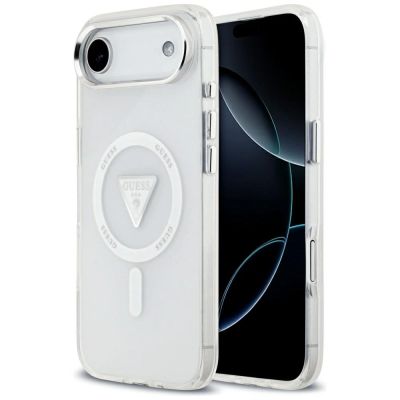 Guess IML Gradient Triangle Logo MagSafe Hülle für iPhone Air - Transparent