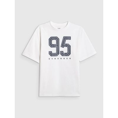 8. Locker geschnittenes Jungen-T-Shirt mit Aufdruck 4F 4FJRSS26TTSHM3786-10S