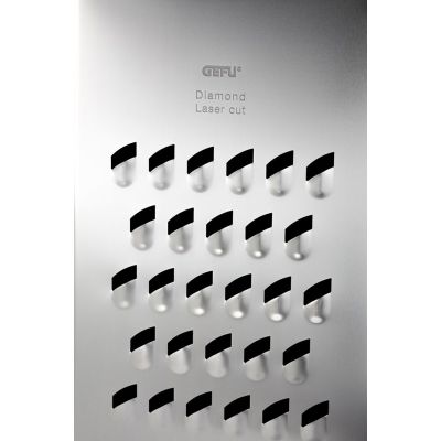 3. GEFU 10761 Handreibe/Spiralreibe mit Behälter, Schwarz, Silber