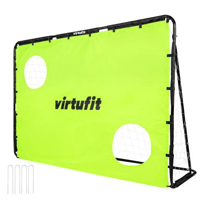 4. VIRTUFIT FUSSBALLTOR MIT SCHUSSMATTE - 215 X 150 CM