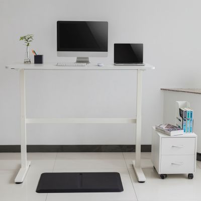 3. Ergo Office Schreibtisch mit manueller Höhenverstellung, max. 40 kg, max. Höhe 117 cm, mit Tischplatte für Sitz- und Steharbeit, ER-401 W