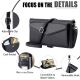 10. Samsung Galaxy A56 5G Leder-Wallet-Case mit Standfunktion und Tragegurten – Schwarz