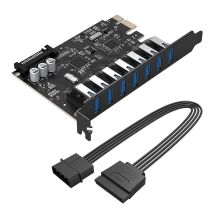 USB-3.0-PCI-E-Erweiterungskarte mit 7 Anschlüssen für Desktop-Gehäuse