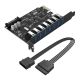 USB-3.0-PCI-E-Erweiterungskarte mit 7 Anschlüssen für Desktop-Gehäuse