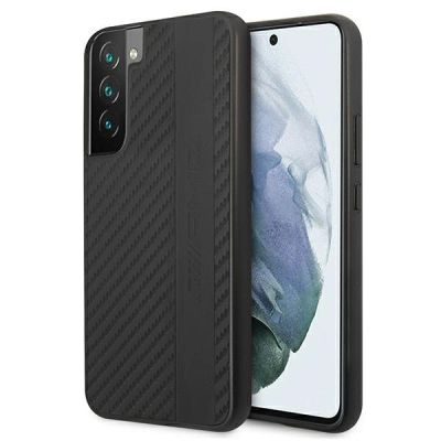 AMG Carbon Stripe&Embossed Case für Samsung Galaxy S22+ - Schwarz