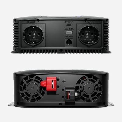10. Qoltec Sinus-Spannungswandler | 12 V auf 230 V | 2000/4000 W | LCD | USB | USB-C | Kompatibel mit LiFePO4-, GEL- und AGM-Akkus