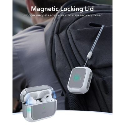 8. ESR Orbit HaloLock MagSafe Hülle für AirPods Pro 3 – Weiß