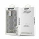 5. DKNY Leather Checkered Mono Pattern MagSafe-Hülle für iPhone 14 – Beige