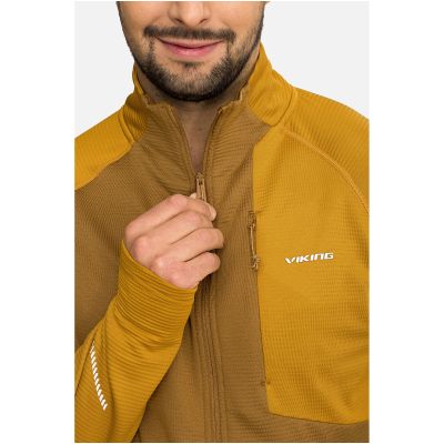 7. Herren-Sweatjacke VIKING Birger Man, braun-gelb