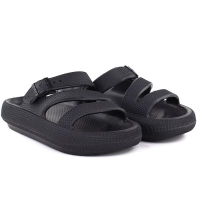 4. Sportliche Damen-Flip-Flops mit dicker Sohle für den Pool, schwarz, Big Star TT274A037