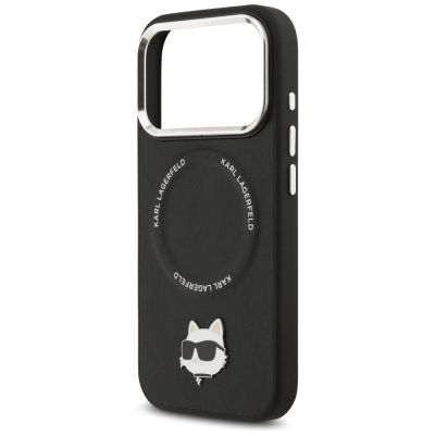 6. Karl Lagerfeld Choupette Pin MagSafe Hülle für iPhone 17 Pro - Schwarz