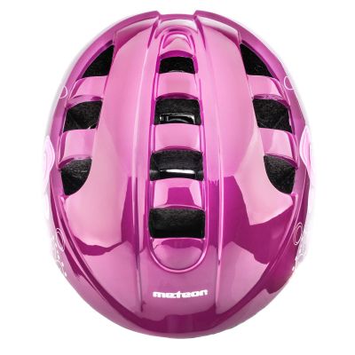 5. Meteor KS08 Pink Butterflies Fahrradhelm 24900-24901