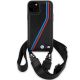 2. BMW M Edition Carbon Tricolor Lines & Strap Hülle für iPhone 15 / 14 / 13 – Schwarz