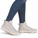 6. Rieker W0164-60 bequeme beige Damen-Lederstiefeletten