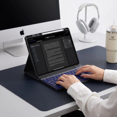8. Tech-Protect SC Stifthülle + Bluetooth-Tastatur für Samsung Galaxy Tab S12+ 12,4" X840 / X846B - Schwarz