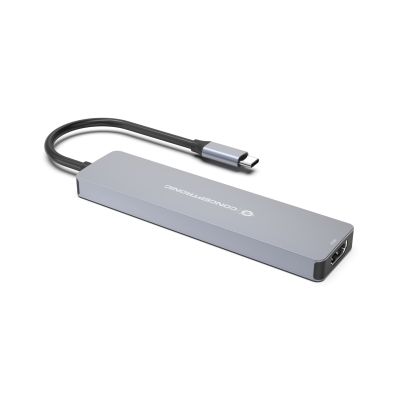 2. Conceptronic DONN28G Dockingstation, kabelgebunden, USB 3.2 Gen 1 (3.1 Gen 1), Typ-C, Grau