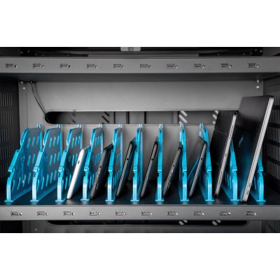 6. DIGITUS mobiler Schrank auf Rollen zum Laden von Notebooks/Tablets bis zu 15,6 Zoll