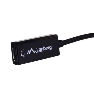 3. Lanberg AD-0005-BK Adapter (Mini DisplayPort M - HDMI F; 0,20 m; schwarz)