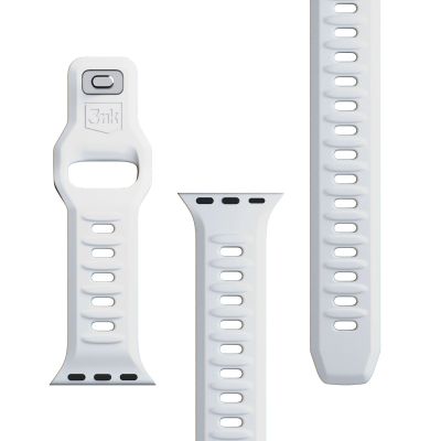 14. 3mk Silikon- Watch für Apple Watch 42 / 44 / 45 / 49 mm – Weiß