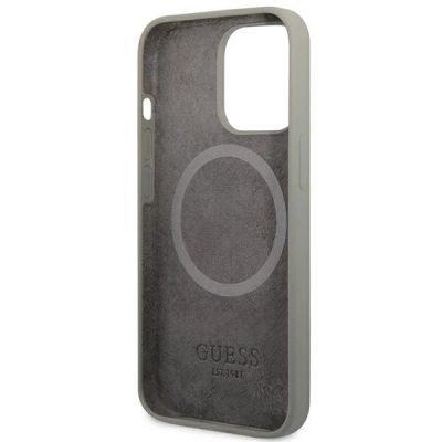 7. Guess GUHMP13LSPLG iPhone 13 Pro / 13 6.1" Grau/Grau Hartschale Silikon Logo Plate MagSafe