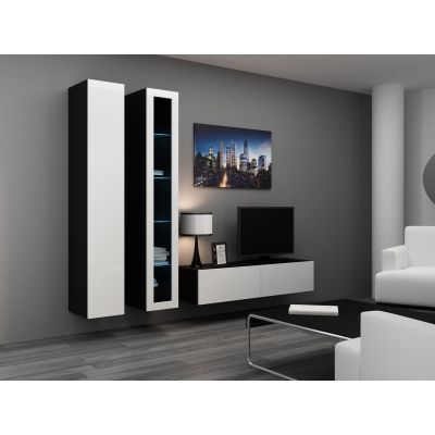 12. TV-Schrank VIGO '140' 30/140/40 schwarz/weiß glänzend