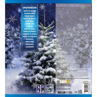 2. Künstlicher Dekoschnee im Spray für Weihnachtsbaum und Fenster, 600 ml