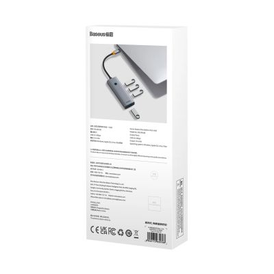 8. Baseus UltraJoy Serie 5-in-1 USB-C HDMI 4K 4x USB-A 3.0 Hub – Grau