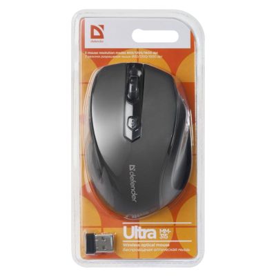 3. DEFENDER ULTRA MAUS MM-315 RF SCHWARZ OPTISCH 1600DPI 6P 52315