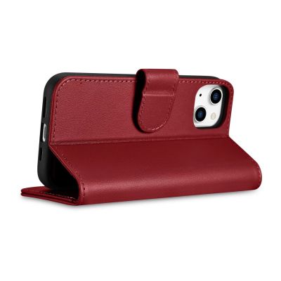 7. iCarer Wallet Case 2in1 Cover iPhone 14 Plus Anti-RFID Leder Flip Cover Rot (WMI14220727-RD)