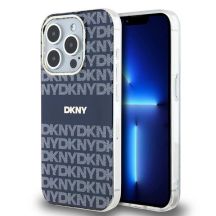 DKNY IML Mono & Stripe MagSafe Hülle für iPhone 15 Pro Max – blau