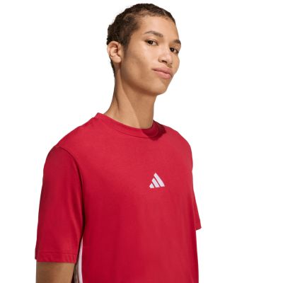 4. adidas Essentials 3-Streifen Herren-T-Shirt Rot KD4865