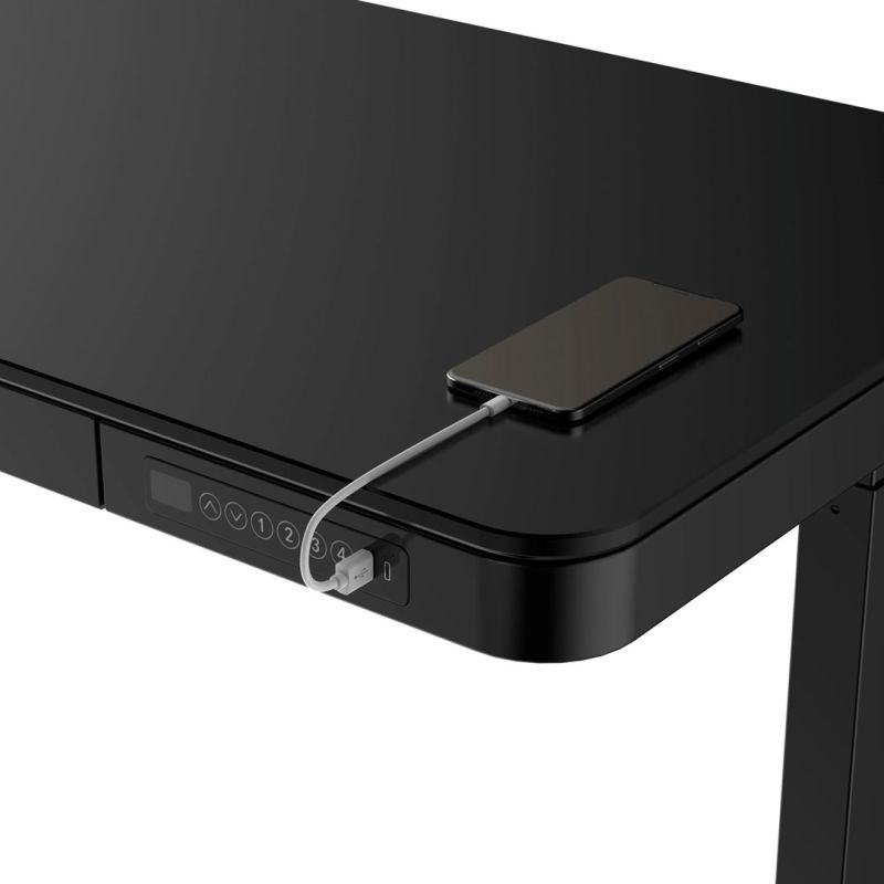 17. ACTIVEJET Schreibtisch mit elektrischer Höhenverstellung, Höhe 120 x 60 cm, ET119S, schwarz