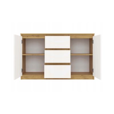 3. 2-türige Kommode mit 3 Schubladen, Artisan/Weiß, Set