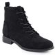 Schwarze Damen-Ankle-Boots aus durchbrochenem Wildleder, S.Barski HY52-535