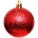 16. Dekorative Kunststoffkugeln, 6 cm, Set mit 35 Stück, rot