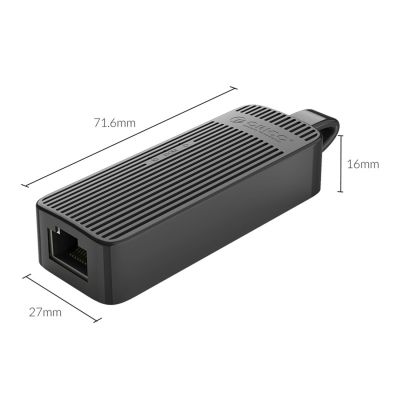 5. Orico UTK-U3 USB-A 3.0 auf RJ45 Gigabit-Ethernet-Netzwerkadapter (1 Gbit/s) – Schwarz