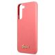 6. Guess, GUHCS22MLSLMGFU S22+ S906 fuchsia/fuchsia Hardcase Silikonschrift Metalllogo