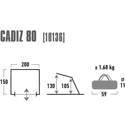 5. High Peak Cadiz 80 Strandzelt 10136