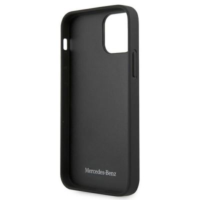 7. Mercedes Leder Perforated Area Case für iPhone 12 mini - Schwarz