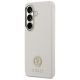 2. Guess Strass-Logo-Hülle mit rundem Logo für Samsung Galaxy S26 – Beige