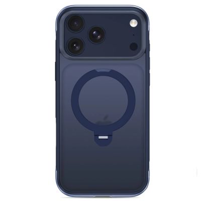 4. Tech-Protect MagAir Stand MagSafe CC Hülle für iPhone 18 Pro / 17 Pro – Mattes Marineblau