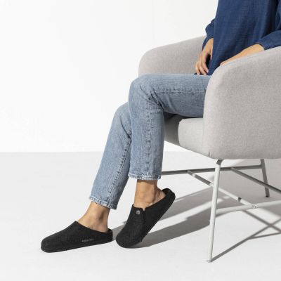 4. Birkenstock Zermatt Cozy Home Anthrazit Wollfilz Hausschuhe Normal Weit (1014938)